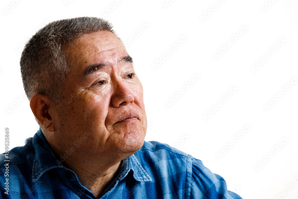 Fototapeta premium シニア男性 白背景
