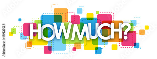 "HOW MUCH?" Vector Letters Icon