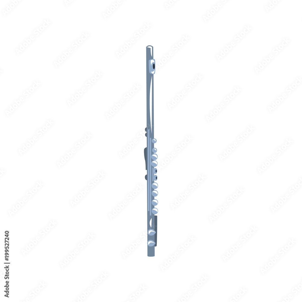 Clarinet, classical music wind instrument vector Illustration on a white background