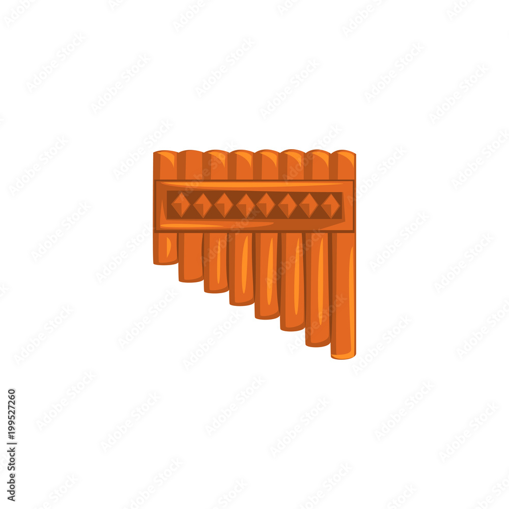 Bamboo pan flute, ethnic music wind instrument vector Illustration on a white background Bamboo pan flute, ethnic music wind instrument vector Illustration on a white background