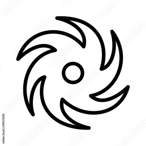 Hurricane, typhoon or tropical cyclone storm line art vector icon for weather apps and websites