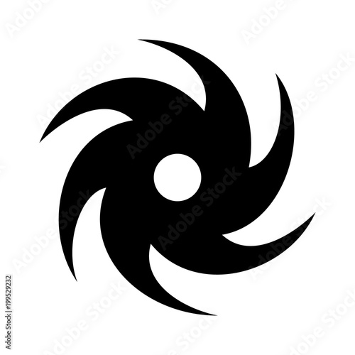 Hurricane, typhoon or tropical cyclone storm flat vector icon for weather apps and websites