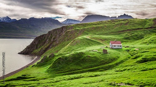 Cottage and green mountains...