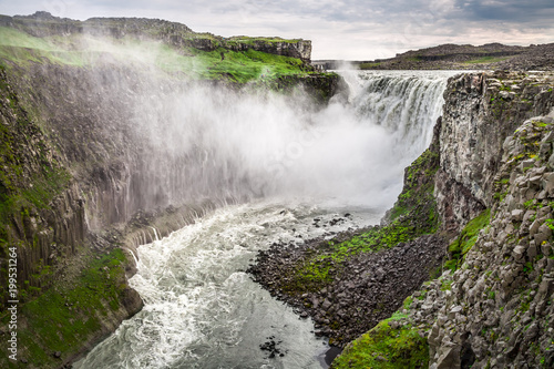 Stunning Dettifoss waterfall and river in Iceland