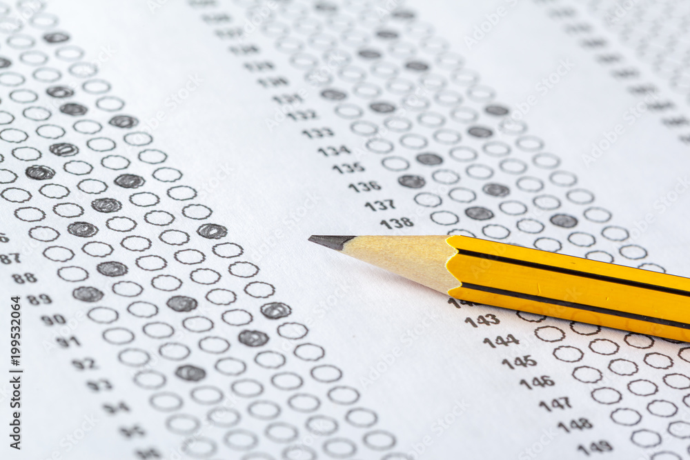 Test score sheet with answers Test score sheet with answers