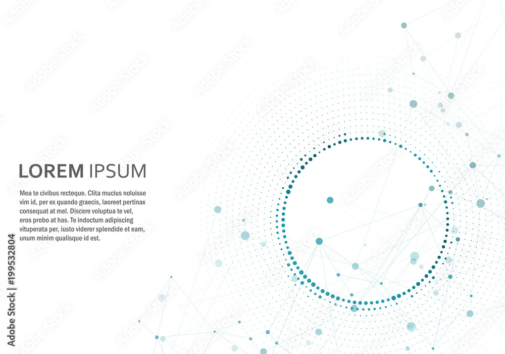 Obraz premium Technology design with connected lines and dots