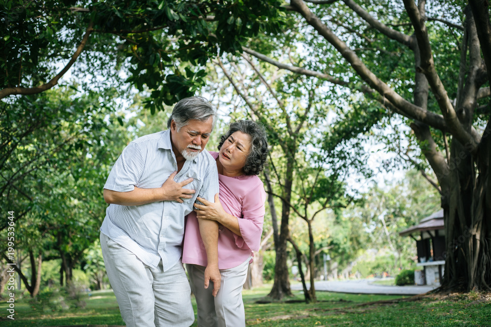Old man having a chest pain Old man having a chest pain