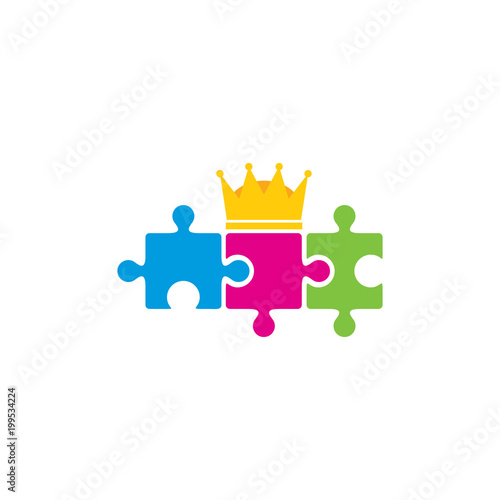 Puzzle King Logo Icon Design