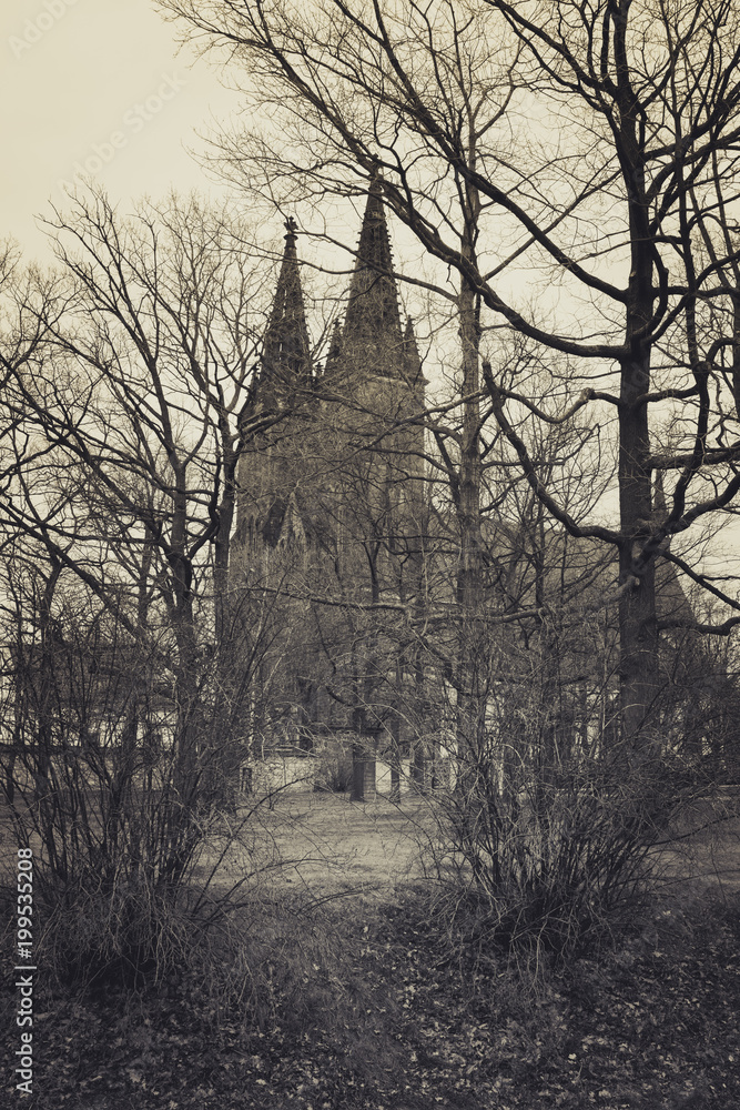 The Basilica of St. Peter and St. Paul in vintage style The Basilica of St. Peter and St. Paul in vintage style