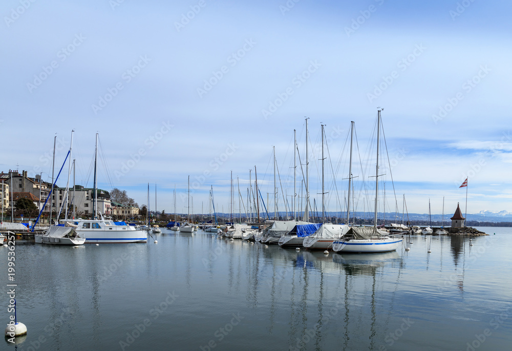 Small marina, city of Morges 1