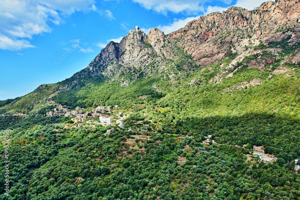 Fototapeta premium Corsica-village views Ota