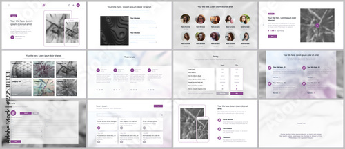 Set of vector templates for website design, minimal presentations, portfolio. Simple elements on white background. Templates for presentation slides, flyer, leaflet, brochure cover, annual report.