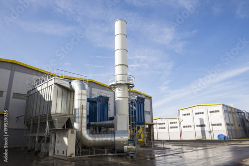 Obraz na płótnie Waste-to-energy facility outside
