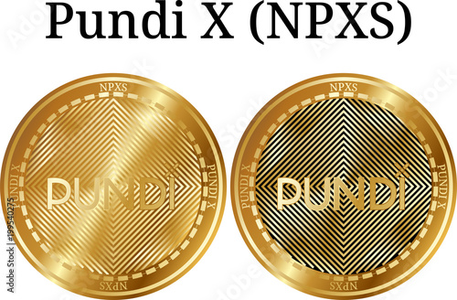 Set of physical golden coin Pundi X (NPXS) photo