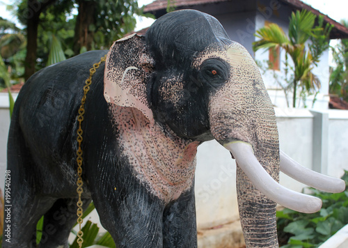 Elephant statue ,Hindu Ganesha God statue. photo