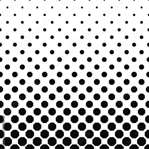 Abstract black and white octagon pattern background design