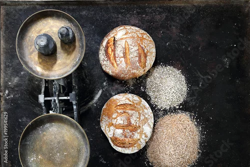 Panel kuchenny z motywem Chleb. Domowa kuchnia.Pieczenie chleba.