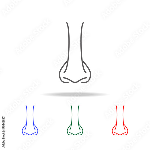 nose  icon. Elements of human body part multi colored icons. Premium quality graphic design icon. Simple icon for websites, web design, mobile app, info graphics