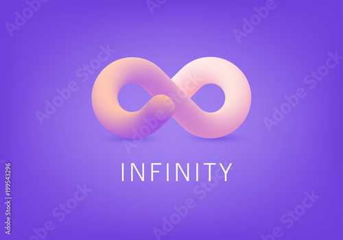 Vector 3d infinity symbol. 
