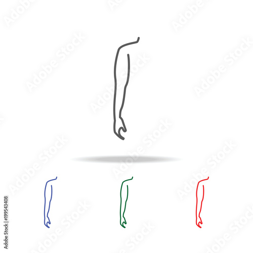human arm  icon. Elements of human body part multi colored icons. Premium quality graphic design icon. Simple icon for websites, web design, mobile app, info graphics