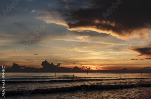 Fishing net and landscape sunrise © nuisk17