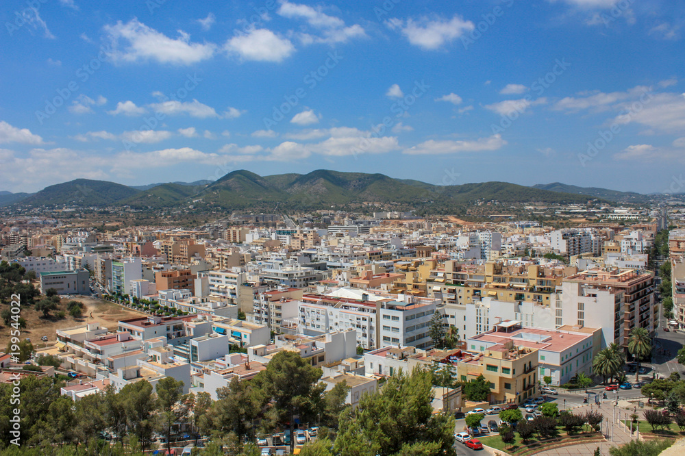 Skyline of city Eivissa