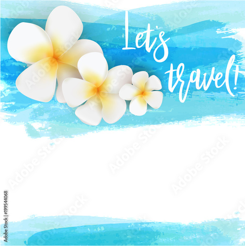 Brushed backgrounds with flowers