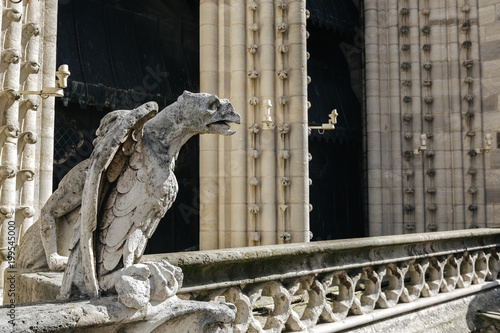 sculptures at the Notre Dame in Paris, France