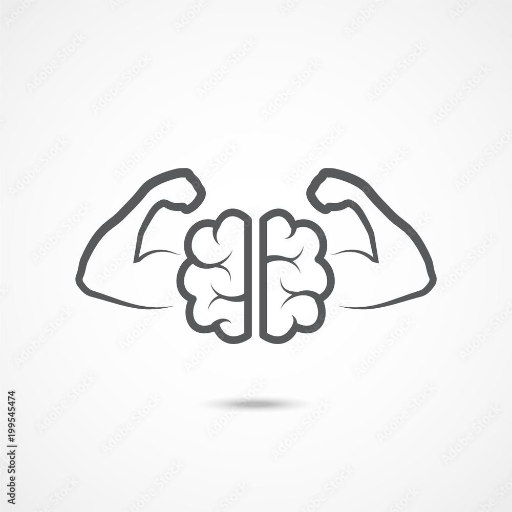 Obraz premium Willpower icon on white