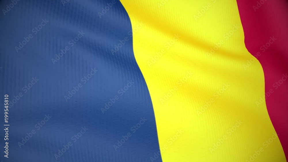 Videoanimation einer wehenden Flagge vom Tschad . Videoanimation einer wehenden Flagge vom Tschad .