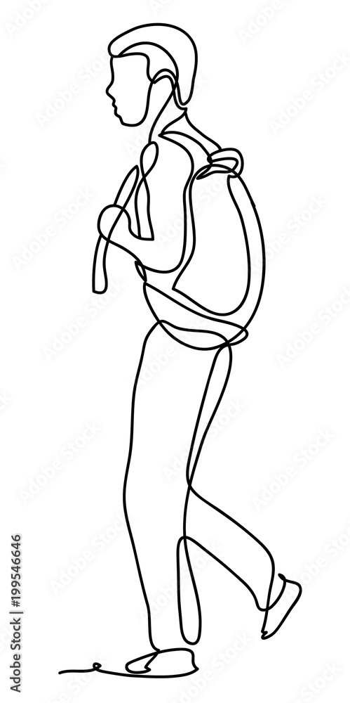 Sketch Walking Man Back Hand Drawn Stock Vector (Royalty Free) 361879934 |  Shutterstock