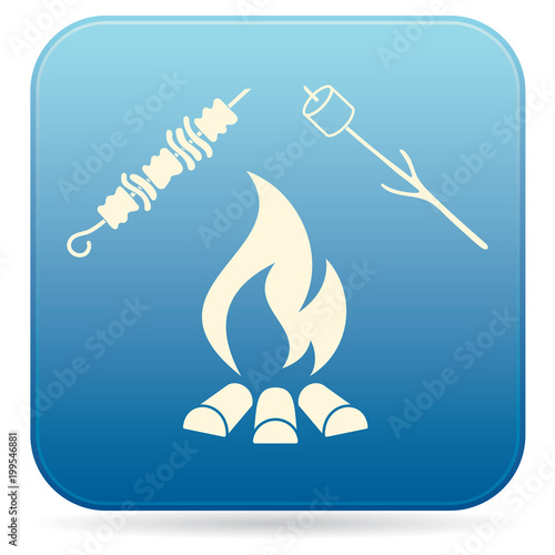 Brazier, zephyr and kebab icon