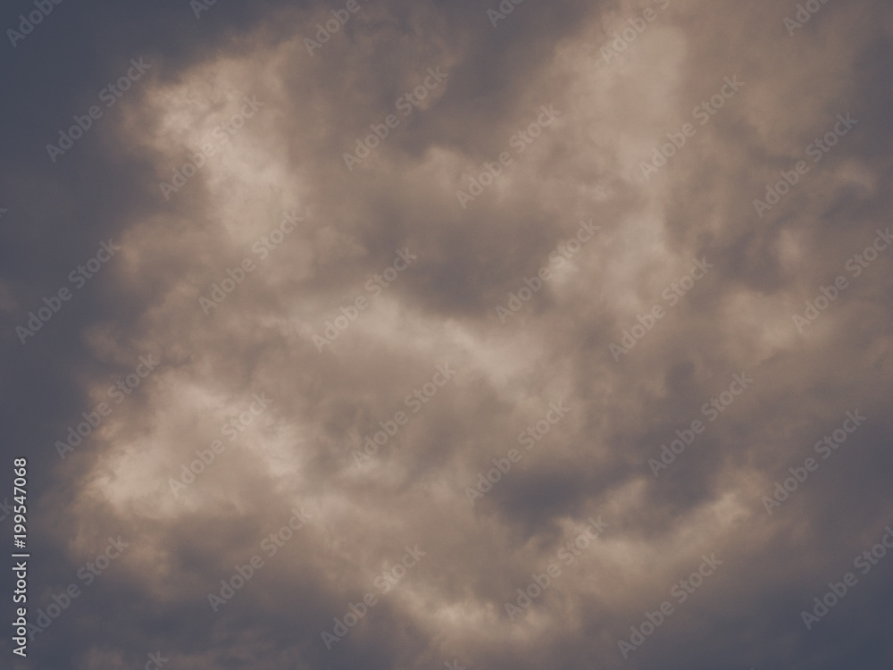 Abstract and eerie cloudscape closeup