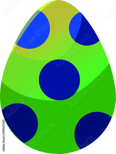 Huevo de pascua de color verde.