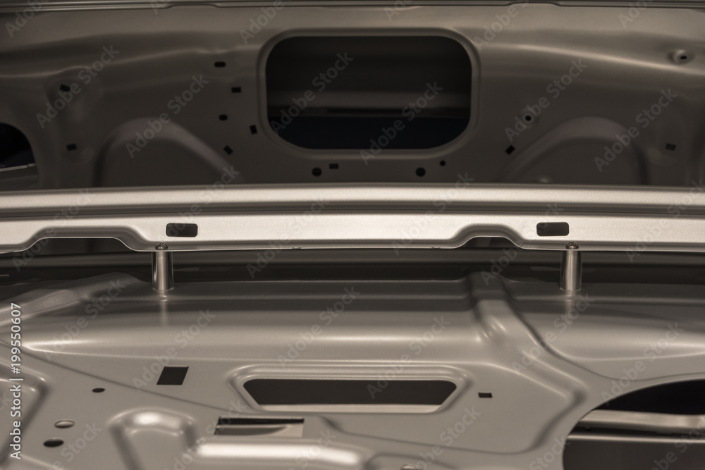 Obraz premium Metal parts of a car in automotive production