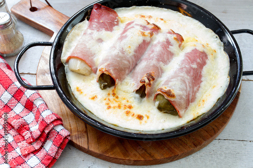 Tableau sur toile endives au jambon