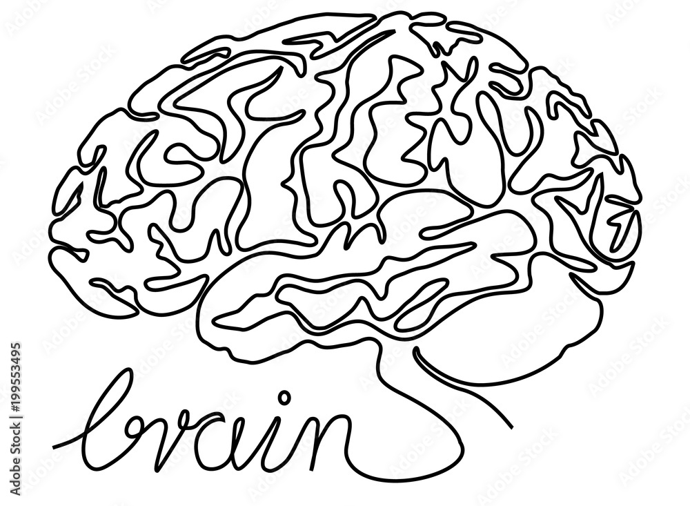 Abstract Brain Drawing