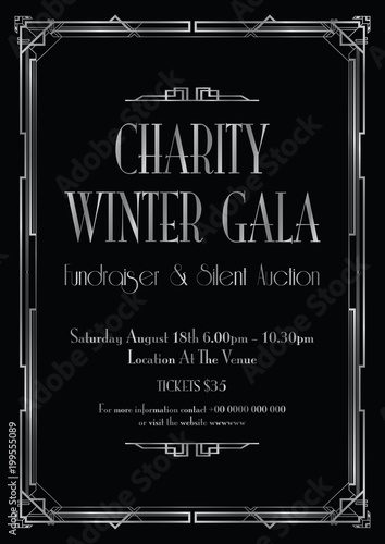 charity winter gala background