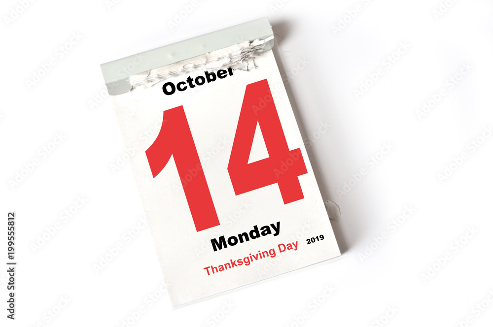 14. October 2019 Thanksgiving Day 14. October 2019 Thanksgiving Day