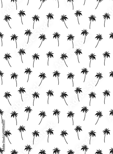 Palm tree tropical seamless vector pattern © peotll