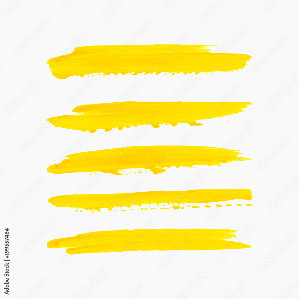 Acrylic art brush painted textured stripes set isolated vector background. Watercolor stroke set. Acrylic art brush painted textured stripes set isolated vector background. Watercolor stroke set.