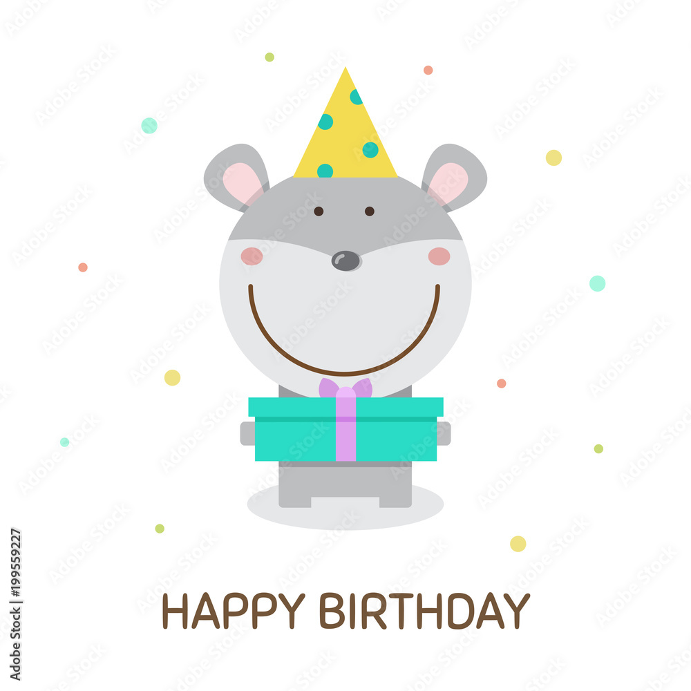 Naklejka premium Happy Birthday. Vector illustration.