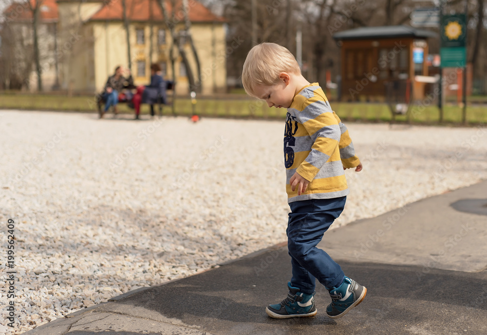 Little child in the park Little child in the park