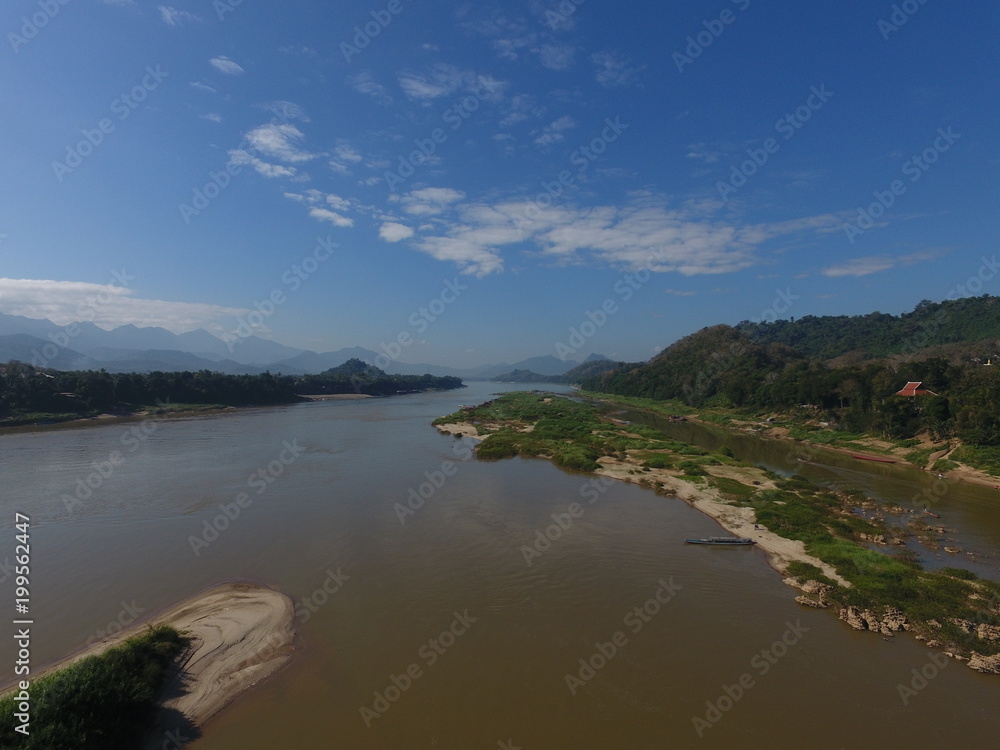 Obraz premium World Heritage : Luang Phabang, Laos : Drone View