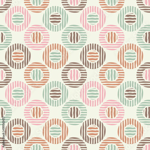 Polka dot seamless pattern. Geometric background. The colorful balls. Scribble texture. Тextile rapport. 