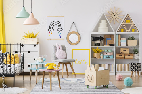 Фотография Pastel child's playroom interior