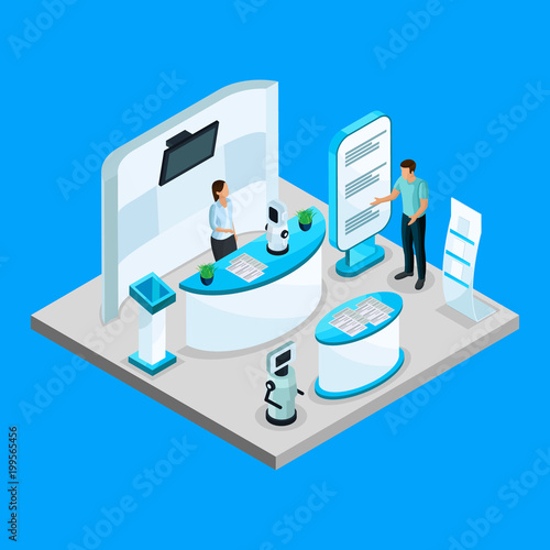 Isometric Robotics Exhibition Template