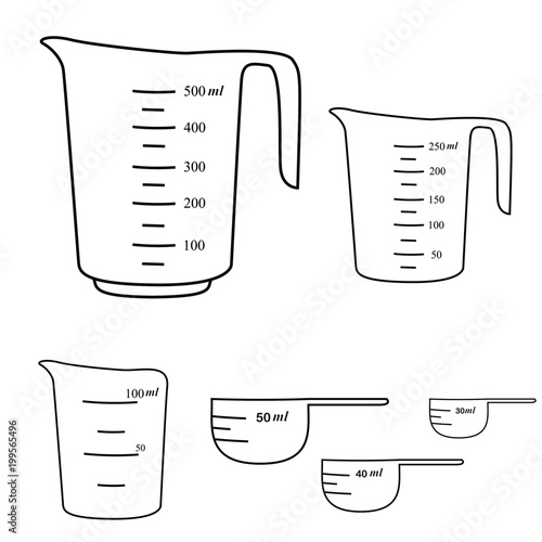 Measuring cups . Vector