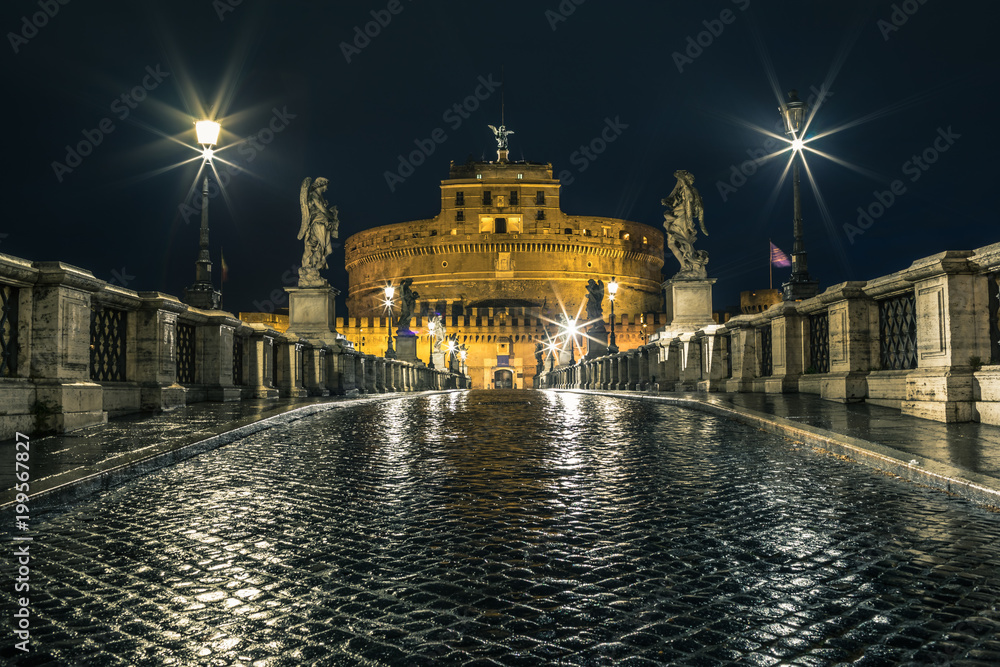 Castel Sant'Angelo by night - Rome, Italy