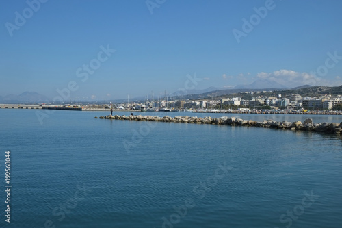 Rethymno bay and harbor, Crete, Greece